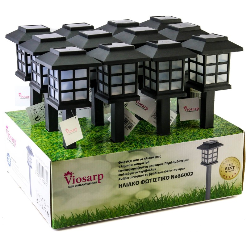 ΗΛΙΑΚΟ ΦΩΤΙΣΤΙΚΟ KΩΔ.66002 8.5x8.5x38cm VIOSARP ΝΟ18034