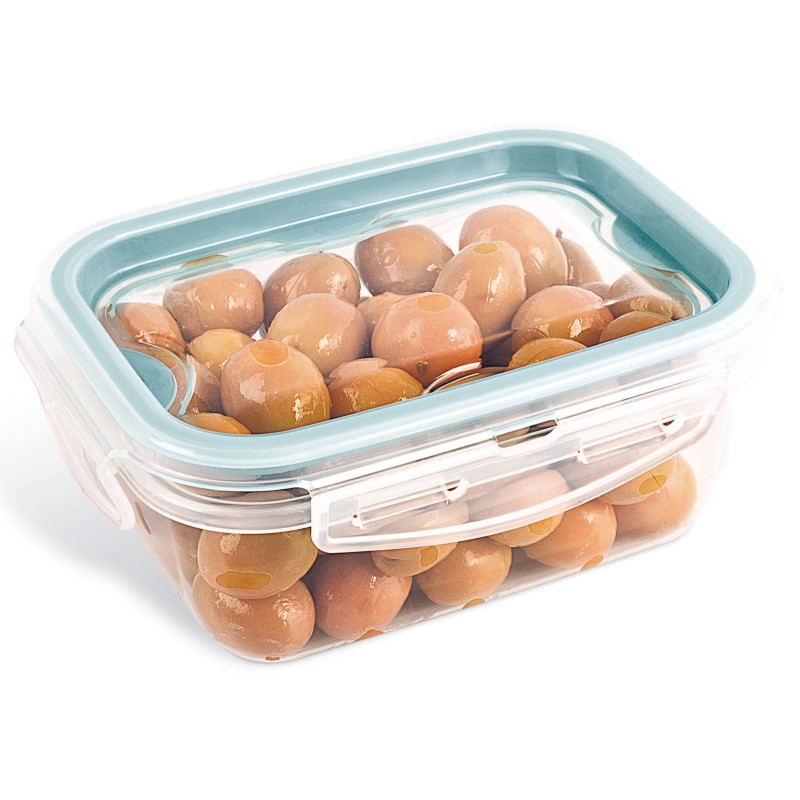 ΦΑΓΗΤΟΔΟΧΕΙΟ LOCK & FIT ΜΕ 4 ΑΣΦΑΛΕΙΕΣ ΟΡΘΟΓΩΝΙΟ M-1063 450ml 14x10,5x6cm VIOSARP