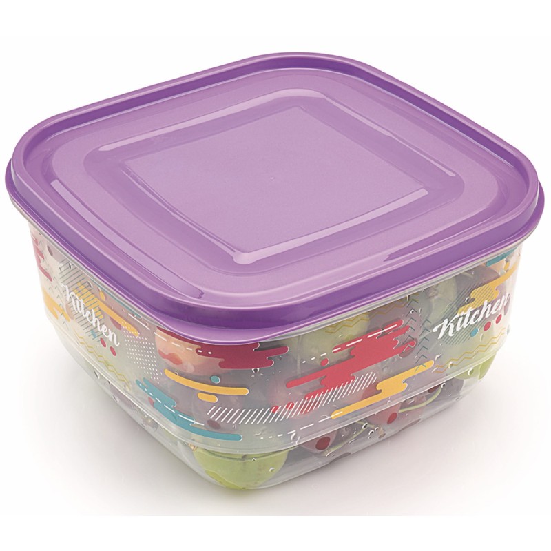 ΦΑΓΗΤΟΔΟΧΕΙΟ ΤΕΤΡΑΓΩΝΟ ΒΑΘΥ ΜΕ ΣΧΕΔΙΟ Μ-898 3,6L 22x22x12cm VIOSARP