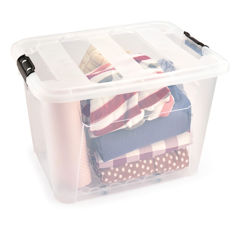 ΚΟΥΤΙ ΑΠΟΘΗΚΕΥΣΗΣ ΔΙΑΦΑΝΟ NEW GEN ΜΕ ΡΟΔΕΣ M-1806 60L 56,5x43x39 cm