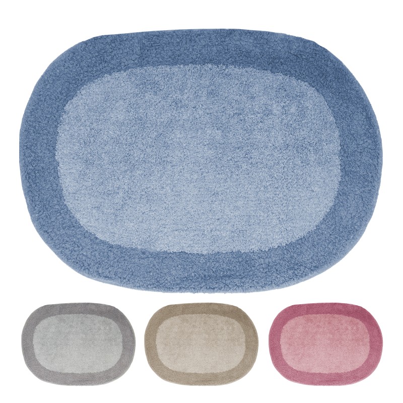 ΠΑΤΑΚΙ ΜΠΑΝΙΟΥ ΒΑΜΒΑΚΕΡΟ COTTON ΟΒΑΛ ΧΡΩΜΑΤΙΣΤΟ 40x60CM No40484