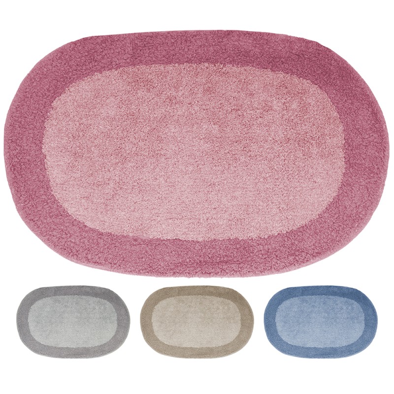 ΠΑΤΑΚΙ ΜΠΑΝΙΟΥ ΒΑΜΒΑΚΕΡΟ COTTON ΟΒΑΛ ΧΡΩΜΑΤΙΣΤΟ 50x70CM No40491