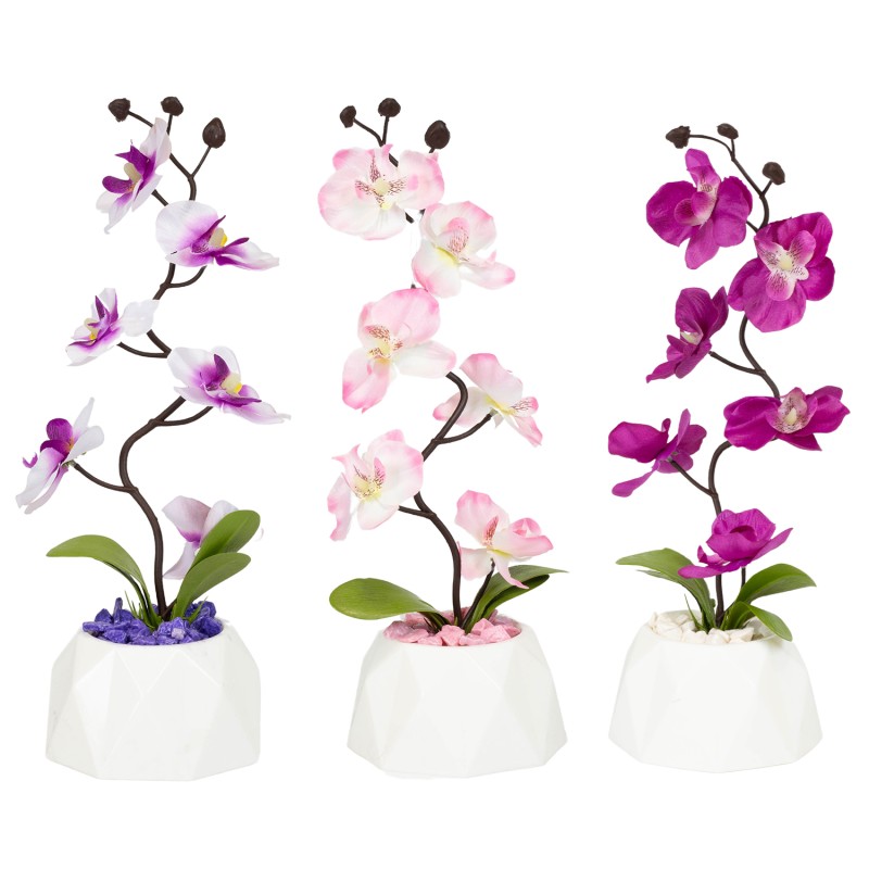 ΤΕΧΝΗΤΟ ΦΥΤΟ ORCHID ΣΕ ΓΛΑΣΤΡΑΚΙ 12x35cm No43515
