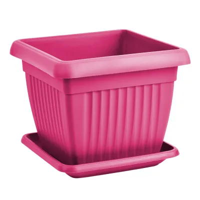 ΓΛΑΣΤΡΑ MEDITERAN ΤΕΤΡΑΓΩΝΗ 24x24x20cm + ΠΙΑΤΟ ΜΕ ΧΡΩΜΑ VIOSARP