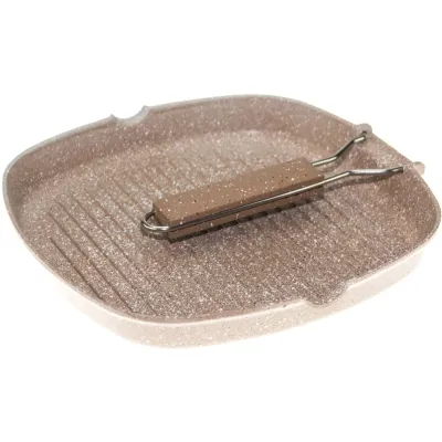 ΤΗΓΑΝΙ ΓΚΡΙΛΙΕΡΑ 28x28cm ΜΕ ΑΝΤΙΚΟΛΛΗΤΙΚΗ ΕΠΙΣΤΡΩΣΗ ΠΕΤΡΑ  No20882