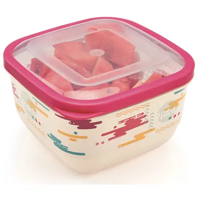 ΦΑΓΗΤΟΔΟΧΕΙΟ ΤΕΤΡΑΓΩΝΟ ΒΑΘΥ ELEGANT ΜΕ ΣΧΕΔΙΟ Μ-897 2,6L 19,5x19,5x11cm VIOSARP