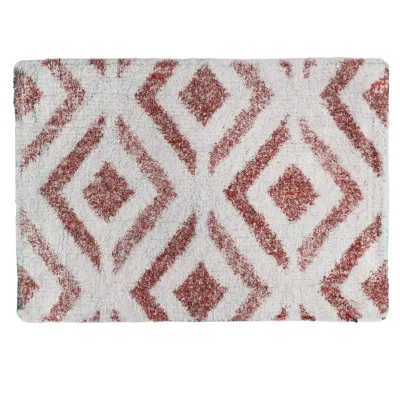 ΠΑΤΑΚΙ ΜΠΑΝΙΟΥ ΒΑΜΒΑΚΕΡΟ COTTON ΣΧΕΔΙΟ ΡΟΜΒΟΣ 40x60CM Νο31451