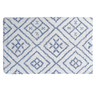 ΠΑΤΑΚΙ ΜΠΑΝΙΟΥ ΒΑΜΒΑΚΕΡΟ COTTON ΣΧΕΔΙΟ ΡΟΜΒΟΣ 40x60CM Νο31451