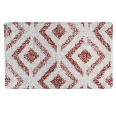 ΠΑΤΑΚΙ ΜΠΑΝΙΟΥ ΒΑΜΒΑΚΕΡΟ COTTON ΣΧΕΔΙΟ ΡΟΜΒΟΣ 50x80CM Νο31468