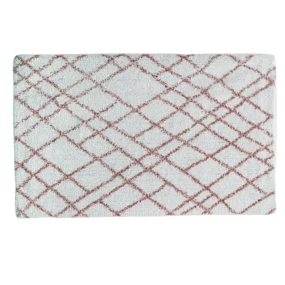 ΠΑΤΑΚΙ ΜΠΑΝΙΟΥ ΒΑΜΒΑΚΕΡΟ COTTON ΣΧΕΔΙΟ ΡΟΜΒΟΣ 50x80CM Νο31468