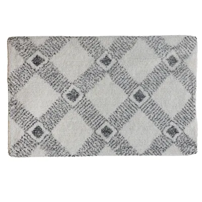 ΠΑΤΑΚΙ ΜΠΑΝΙΟΥ ΒΑΜΒΑΚΕΡΟ COTTON ΣΧΕΔΙΟ ΡΟΜΒΟΣ 50x80CM Νο31468