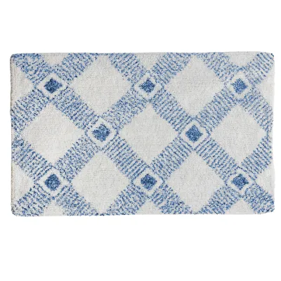 ΠΑΤΑΚΙ ΜΠΑΝΙΟΥ ΒΑΜΒΑΚΕΡΟ COTTON ΣΧΕΔΙΟ ΡΟΜΒΟΣ 50x80CM Νο31468