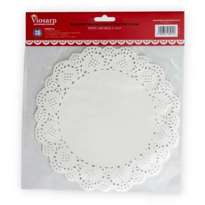 ΒΑΣΗ ΧΑΡΤΙΝΗ ΓΙΑ ΓΛΥΚΑ ΣΤΡΟΓΓΥΛΗ 21.5cm 18 ΤΕΜΑΧΙΩΝ VC2169