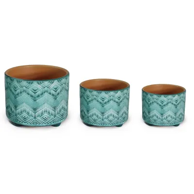 ΓΛΑΣΤΡΑ ΚΕΡΑΜΙΚΗ ΣΕΤ 3ΤΜΧ Νο20245 12x10cm,14x12cm,17x15cm ΧΡΩΜΑΤΙΣΤΗ