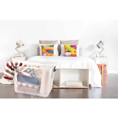 ΚΟΥΤΙ ΑΠΟΘΗΚΕΥΣΗΣ ΔΙΑΦΑΝΟ NEW GEN ΜΕ ΡΟΔΕΣ M-1806 60L 56,5x43x39 cm