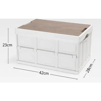 ΚΟΥΤΙ ΑΠΟΘΗΚΕΥΣΗΣ ΠΤΥΣΣΟΜΕΝΟ ΜΕ ΞΥΛΙΚΟ ΚΑΠΑΚΙ VC2247 30L 42x28,5x23cm VIOSARP