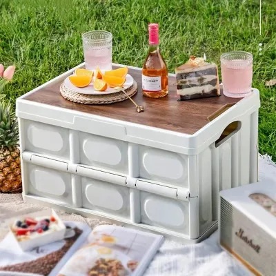 ΚΟΥΤΙ ΑΠΟΘΗΚΕΥΣΗΣ ΠΤΥΣΣΟΜΕΝΟ ΜΕ ΞΥΛΙΚΟ ΚΑΠΑΚΙ VC2247 30L 42x28,5x23cm VIOSARP