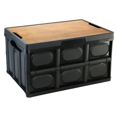 ΚΟΥΤΙ ΑΠΟΘΗΚΕΥΣΗΣ ΠΤΥΣΣΟΜΕΝΟ ΜΕ ΞΥΛΙΚΟ ΚΑΠΑΚΙ VC2247 30L 42x28,5x23cm VIOSARP