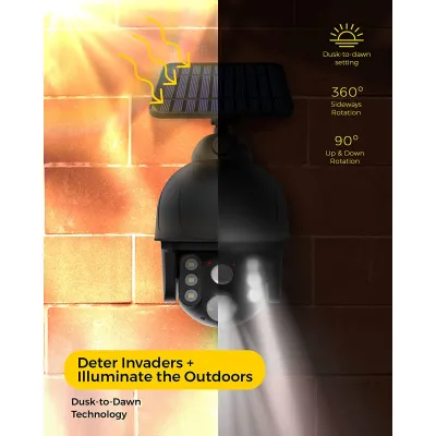 ΗΛΙΑΚΟ ΦΩΤΙΣΤΙΚΟ ΟΡΟΦΗΣ ΜΕ ΑΙΣΘΗΤΗΡΑ ΤΥΠΟΥ ΚΑΜΕΡΑ BH18375 15x10,5x18CM