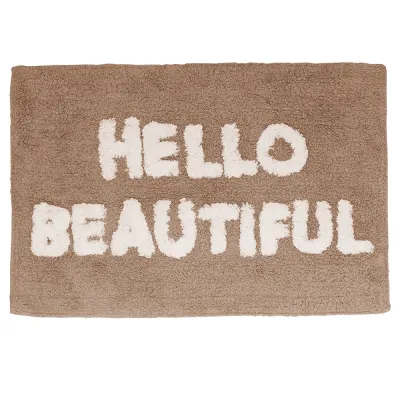 ΠΑΤΑΚΙ ΜΠΑΝΙΟΥ ΒΑΜΒΑΚΕΡΟ COTTON HELLO BEAUTIFUL 50x70CM No40439