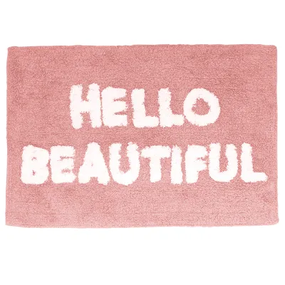 ΠΑΤΑΚΙ ΜΠΑΝΙΟΥ ΒΑΜΒΑΚΕΡΟ COTTON HELLO BEAUTIFUL 50x70CM No40439