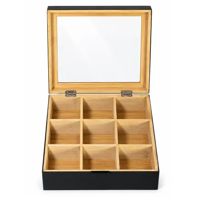 ΚΟΥΤΙ BAMBOO ΜΑΥΡΟ ΓΙΑ ΦΑΚΕΛΑΚΙΑ ΤΣΑΓΙΟΥ 22,5x8cm NoKT200045E