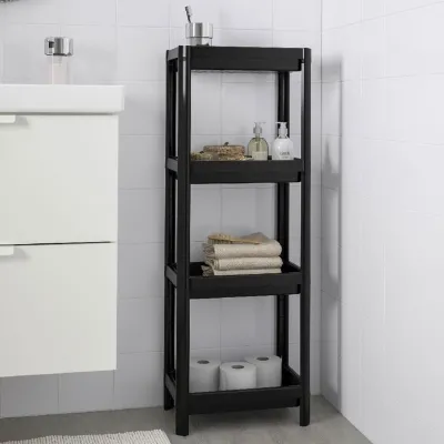 ΡΑΦΙΕΡΑ ΠΛΑΣΤΙΚΗ 4 ΘΕΣΕΩΝ ΜΑΥΡΗ/ΓΚΡΙ/ΛΕΥΚΗ OMS.RAF1-2-3 36x23x100cm VIOSARP