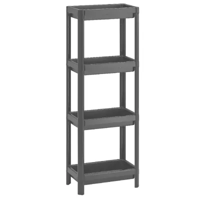 ΡΑΦΙΕΡΑ ΠΛΑΣΤΙΚΗ 4 ΘΕΣΕΩΝ ΜΑΥΡΗ/ΓΚΡΙ/ΛΕΥΚΗ OMS.RAF1-2-3 36x23x100cm VIOSARP