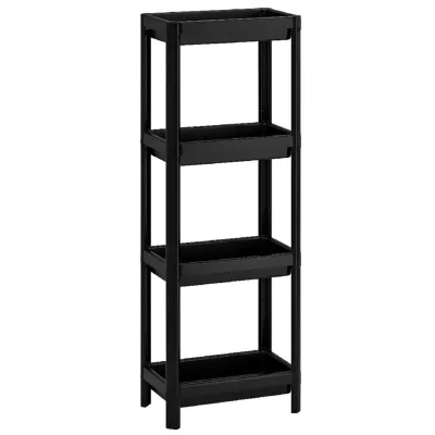 ΡΑΦΙΕΡΑ ΠΛΑΣΤΙΚΗ 4 ΘΕΣΕΩΝ ΜΑΥΡΗ/ΓΚΡΙ/ΛΕΥΚΗ OMS.RAF1-2-3 36x23x100cm VIOSARP